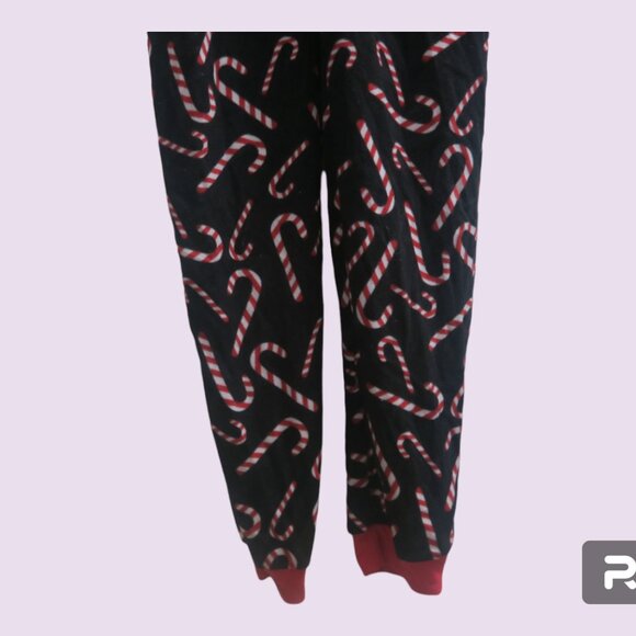 Prince of Sleep style 65729-10179 candy cane onesie christmas pj pajamas black - Picture 7 of 9